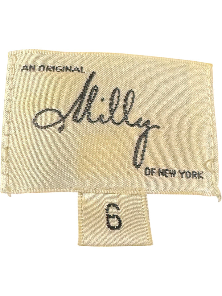 Milly Black Silk Circle Pattern Dress - S - Think Vintage ltd