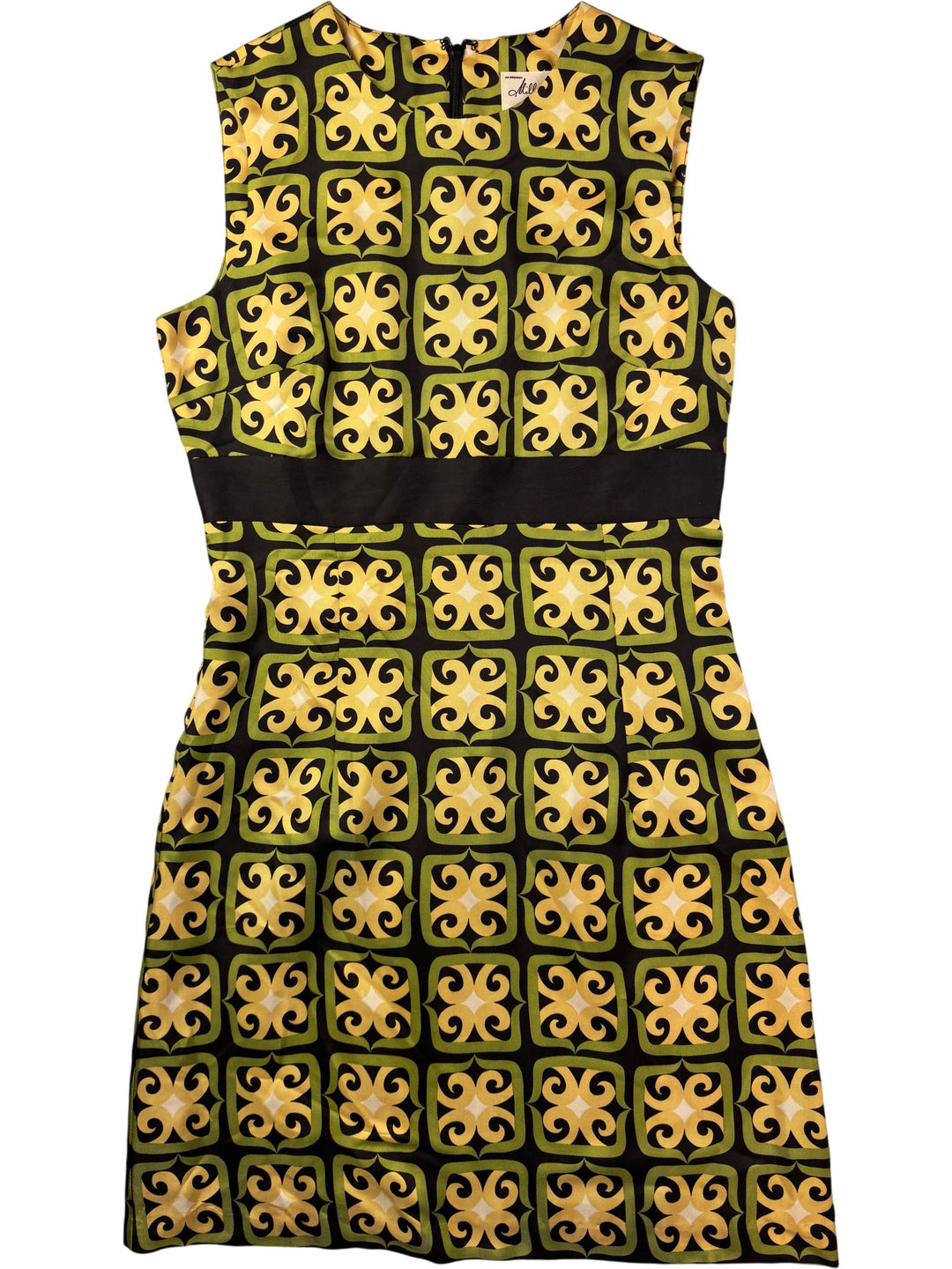 milly black and gold dress Milly of New York Black with Gold Chains Silk Dress Size 2