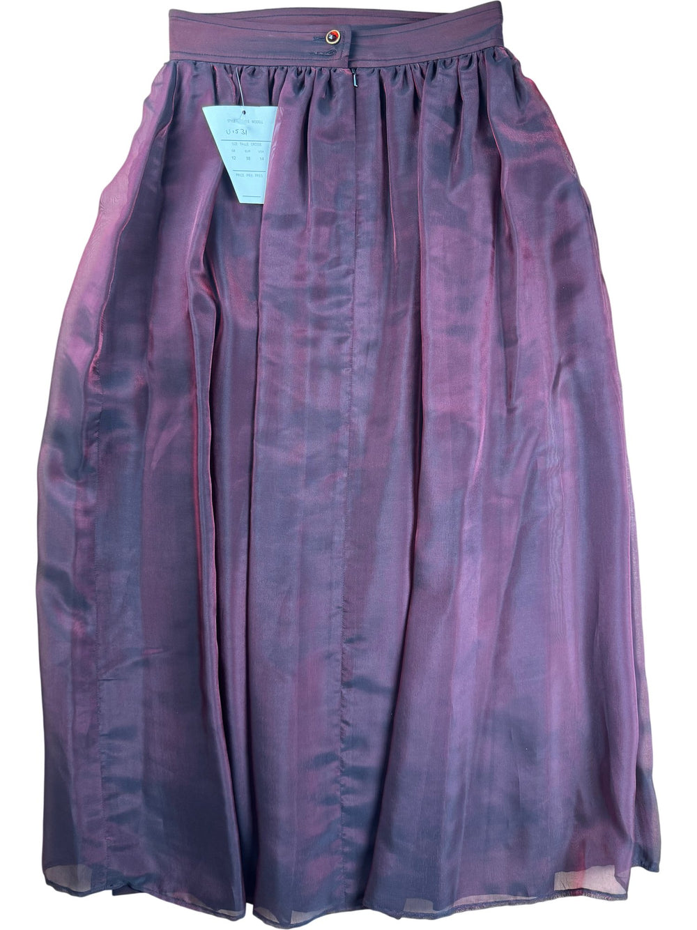 Mimsy Burgundy Pleated Skirt - W28 - Think Vintage ltd