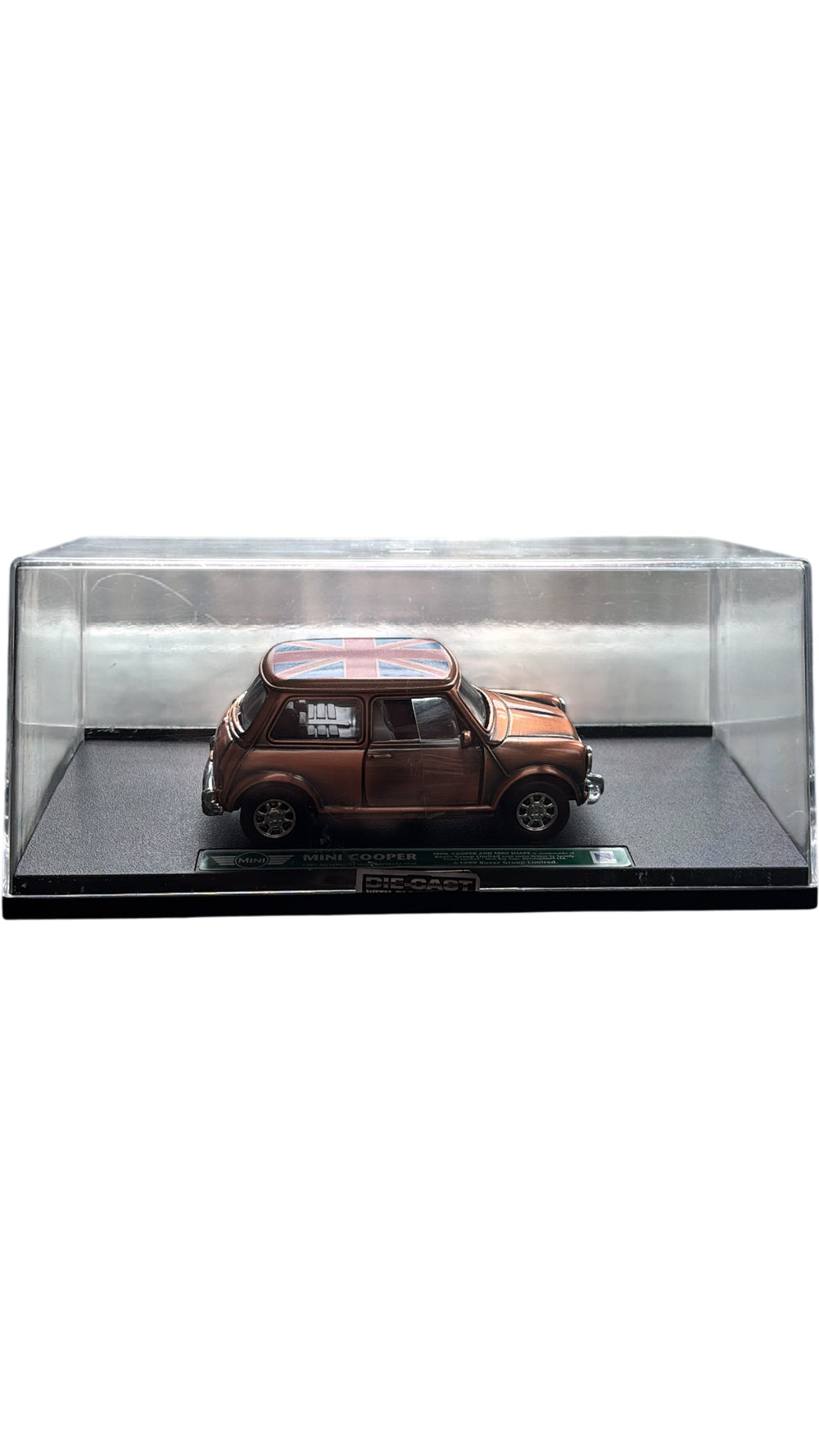 Mini Cooper Diecast Model Car Union Jack Roof Collectible Display - Think Vintage Online Ltd
