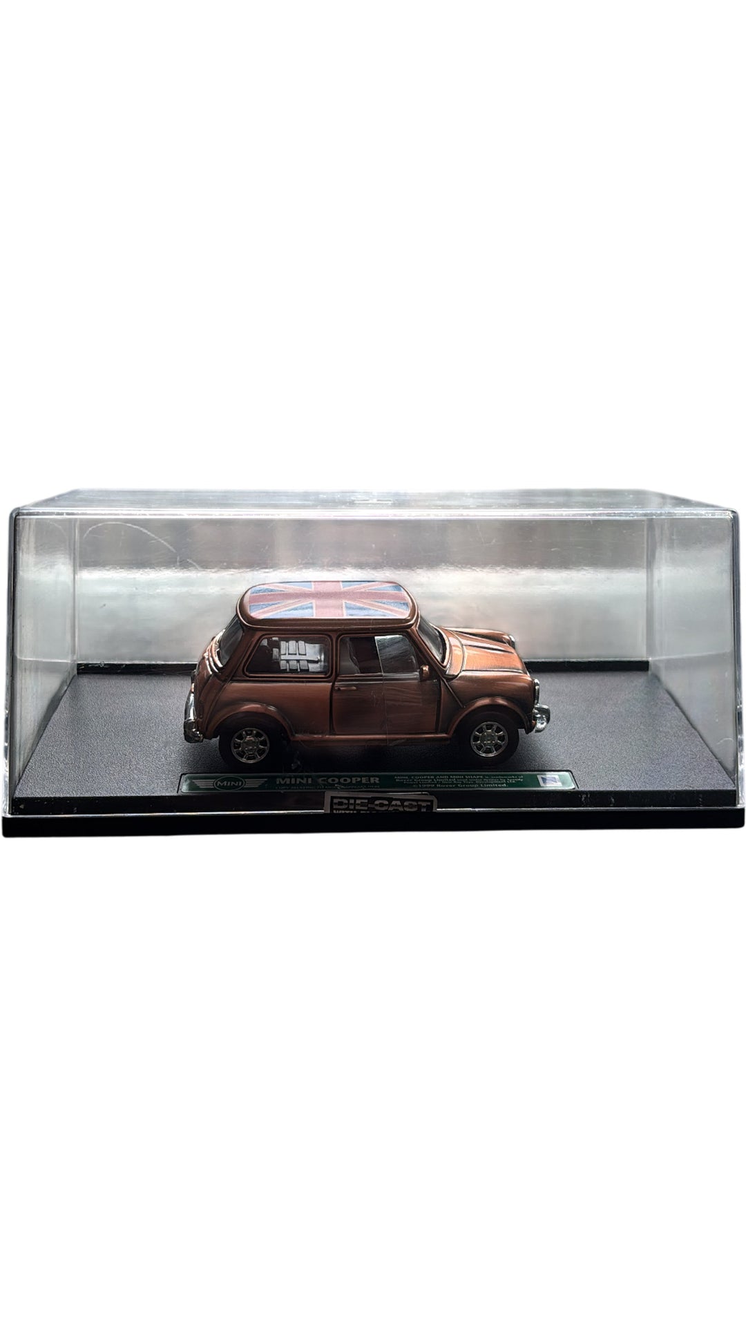 Mini Cooper Diecast Model Car Union Jack Roof Collectible Display - Think Vintage Online Ltd