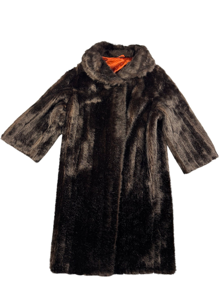 MiniBarmink Faux Fur Coat - L - Think Vintage ltd