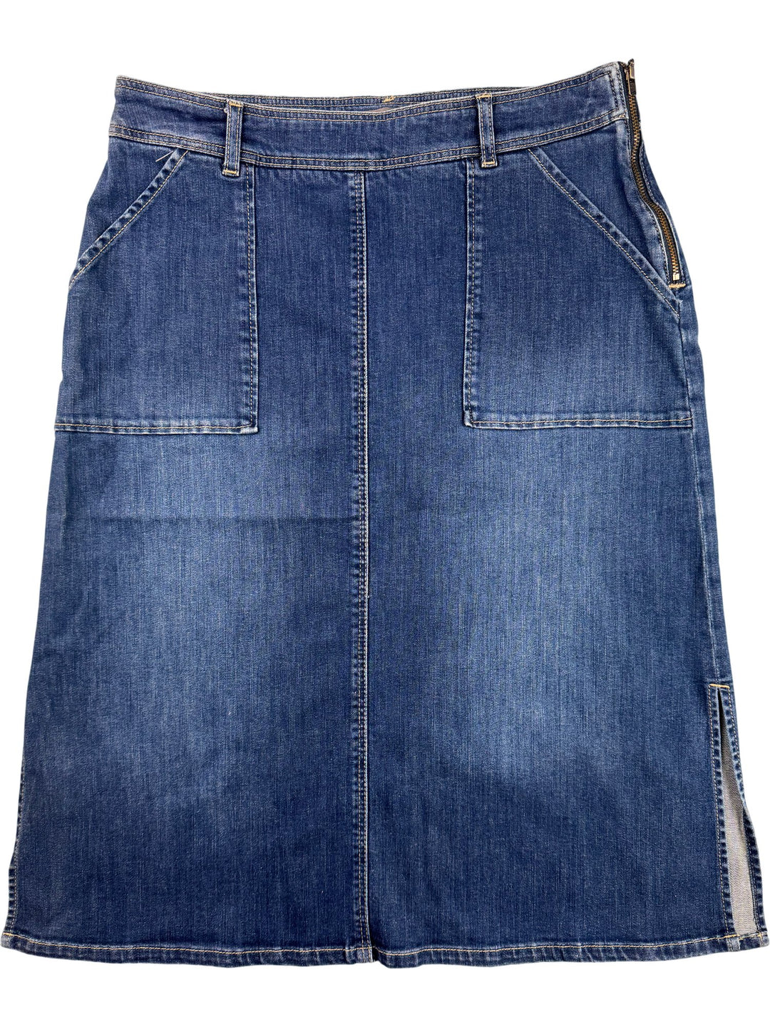 Mint Velvet Denim Midi Skirt - W30 - Think Vintage ltd