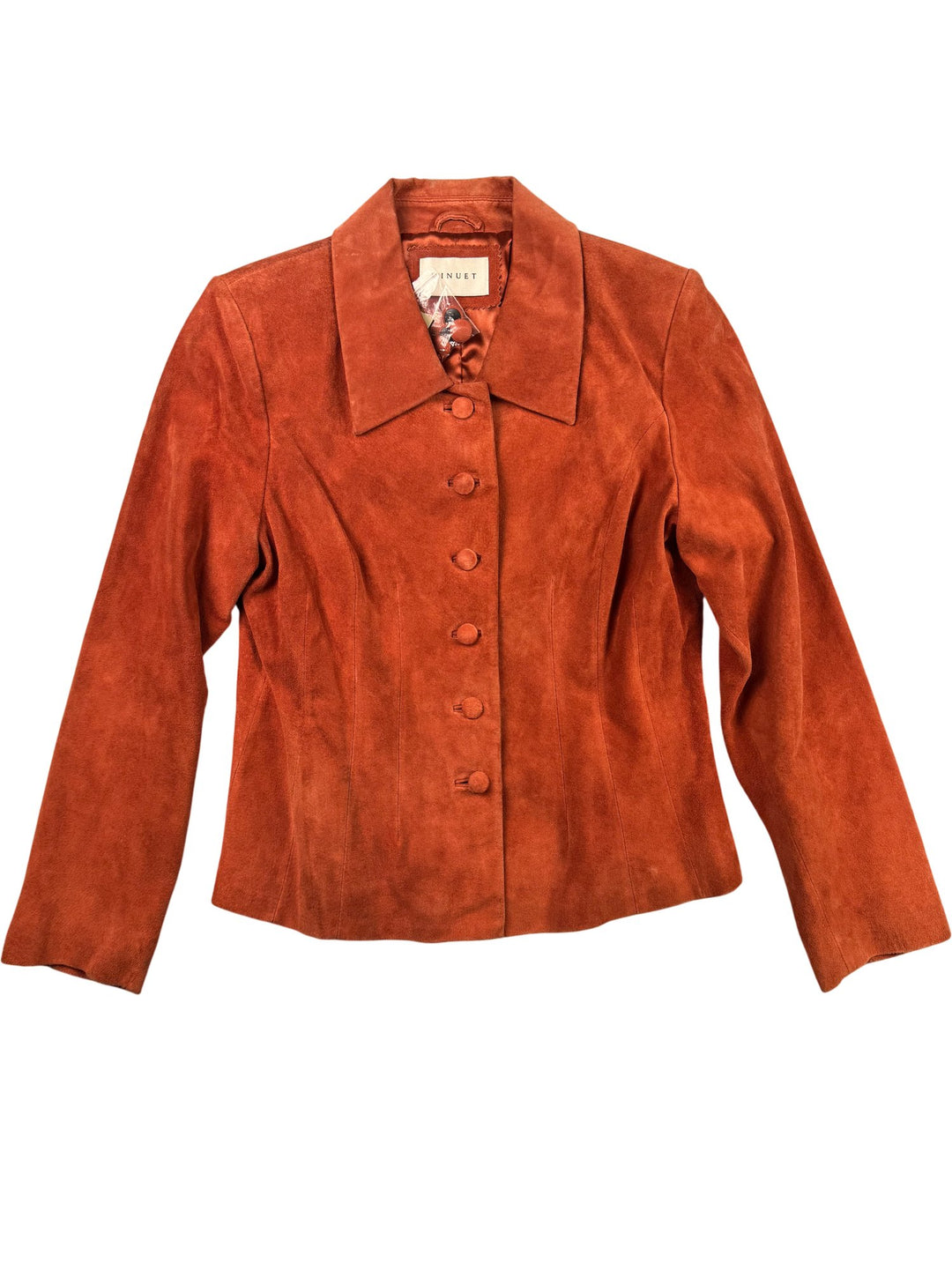 Minuet Rust Suede Jacket - S - Think Vintage ltd