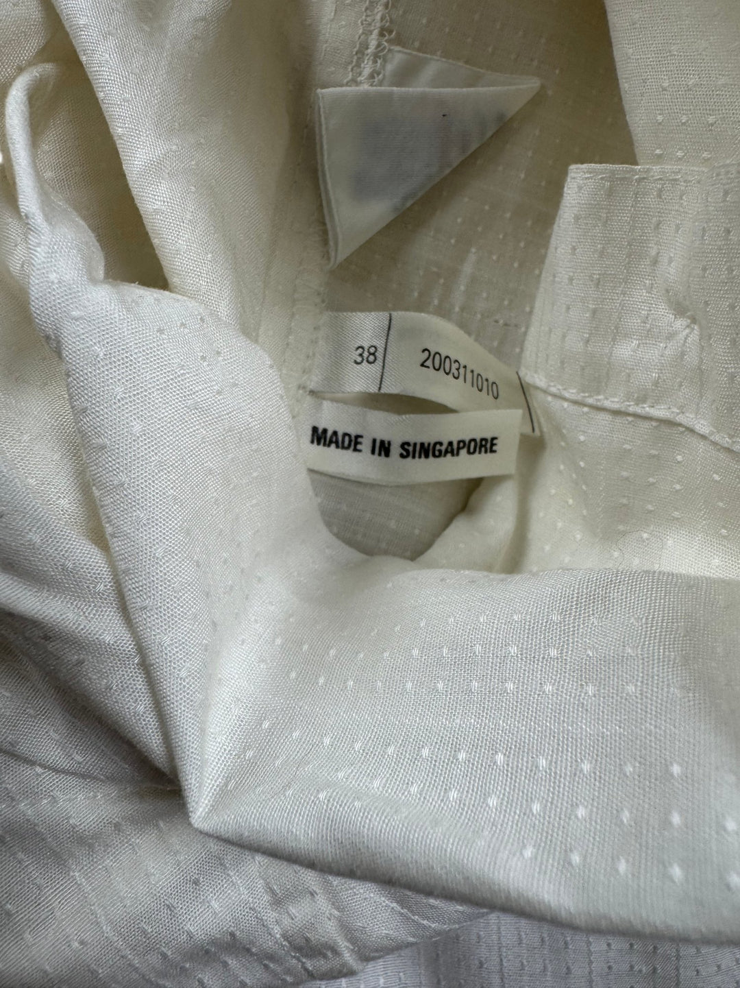 Miss Baron White Long Sleeved Shirt - M - Think Vintage ltd
