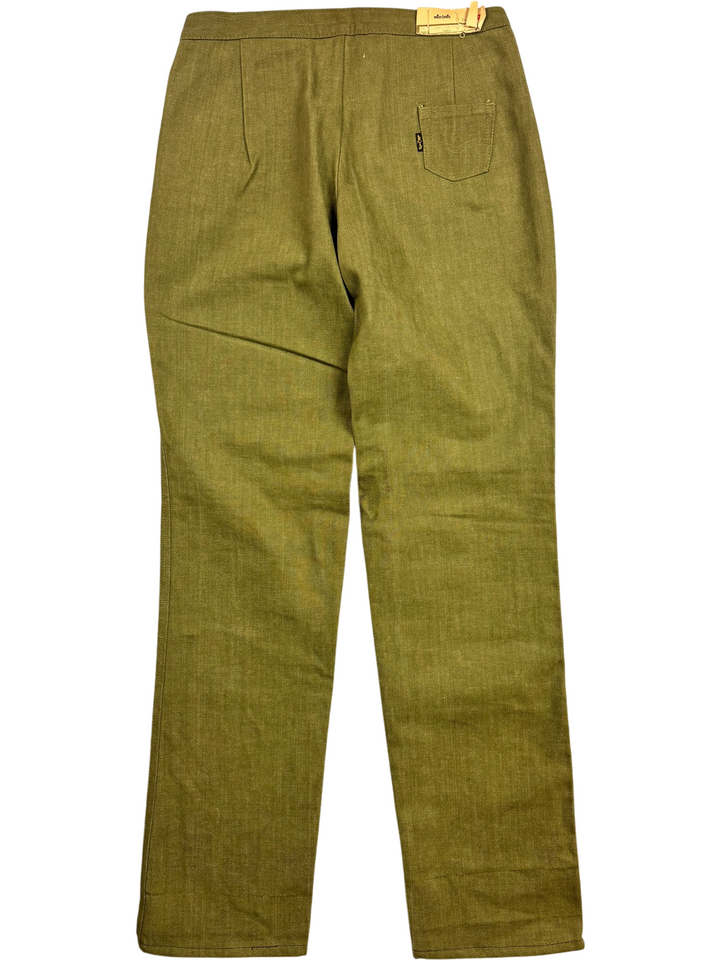Miss Levi's Olive Green Button-Up Trousers - W28 L32 - Think Vintage