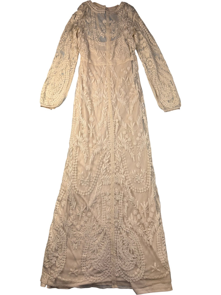 Miss Selfridge Embroidered Maxi Dress - S - Think Vintage ltd