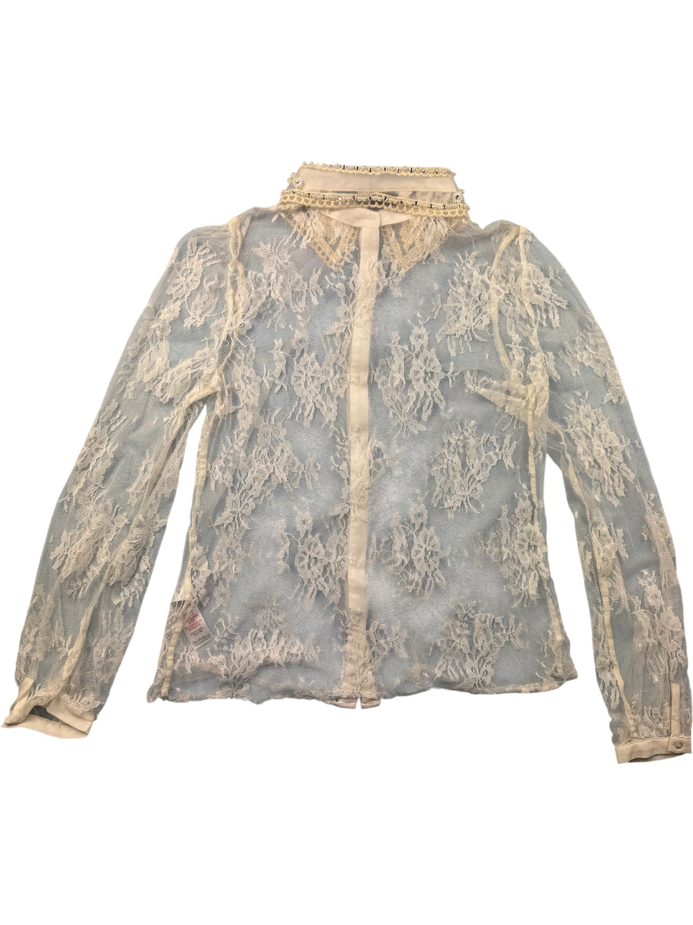 Miss Selfridge Lace Blouse - XS - Think Vintage ltd