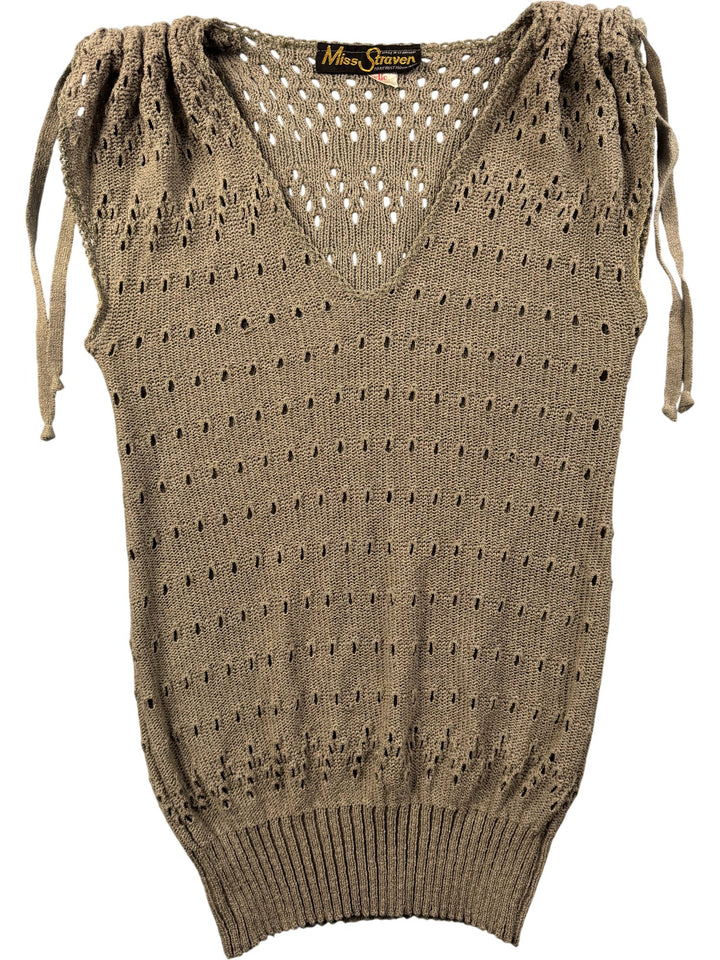 Miss Straven Knit Sleeveless Top - S - Think Vintage ltd