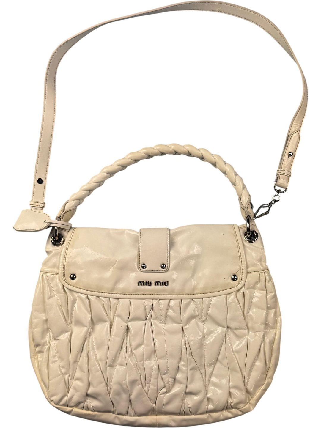 Miu Miu White Shoulder Bag