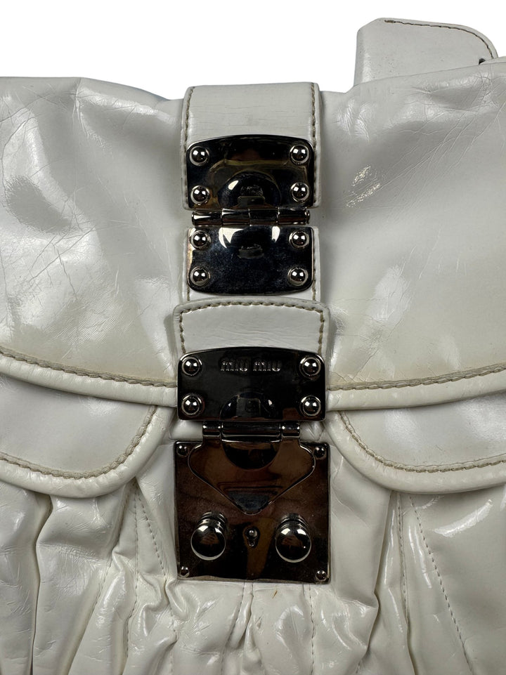 Miu Miu White Shoulder Bag