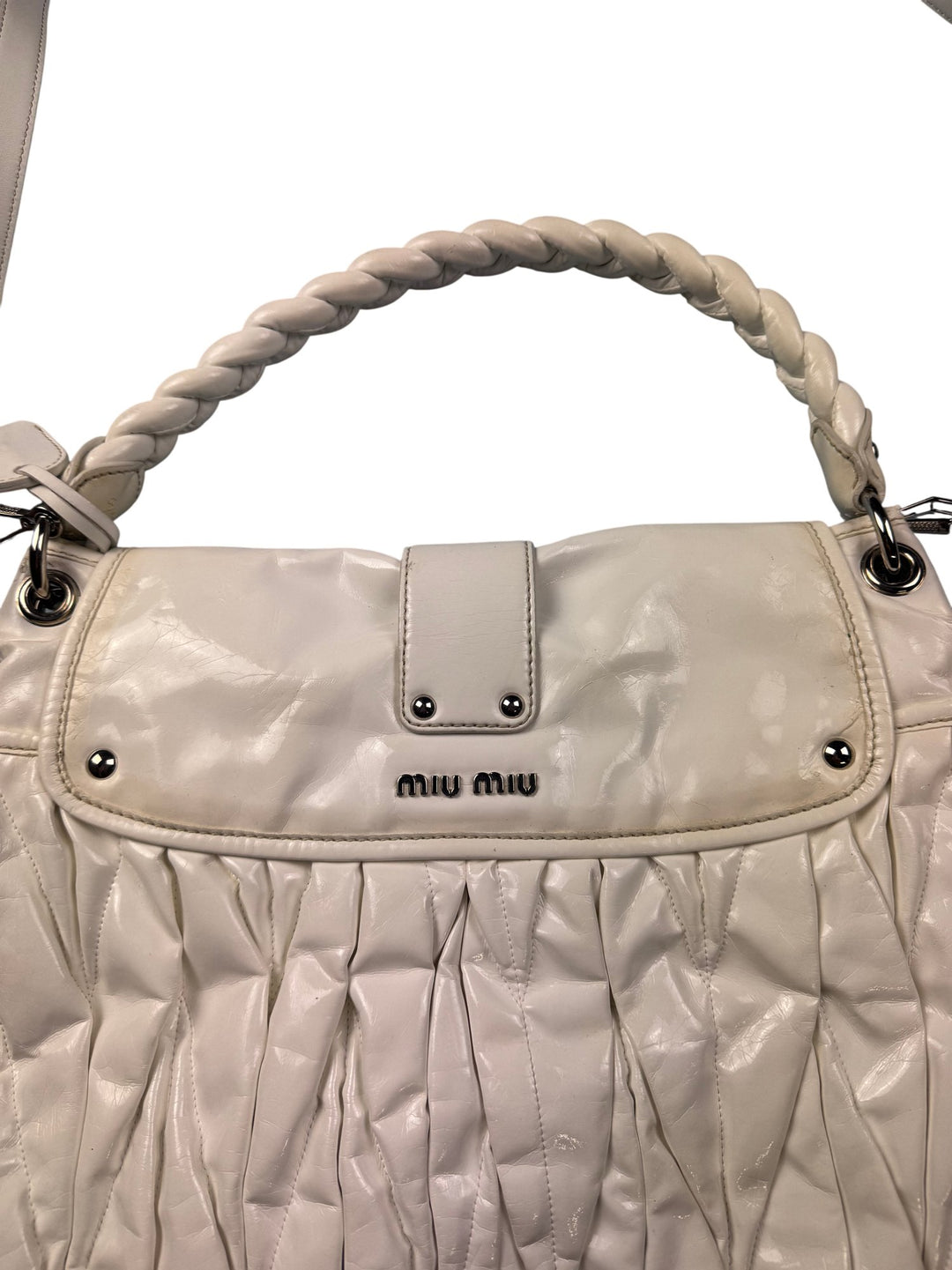 Miu Miu White Shoulder Bag