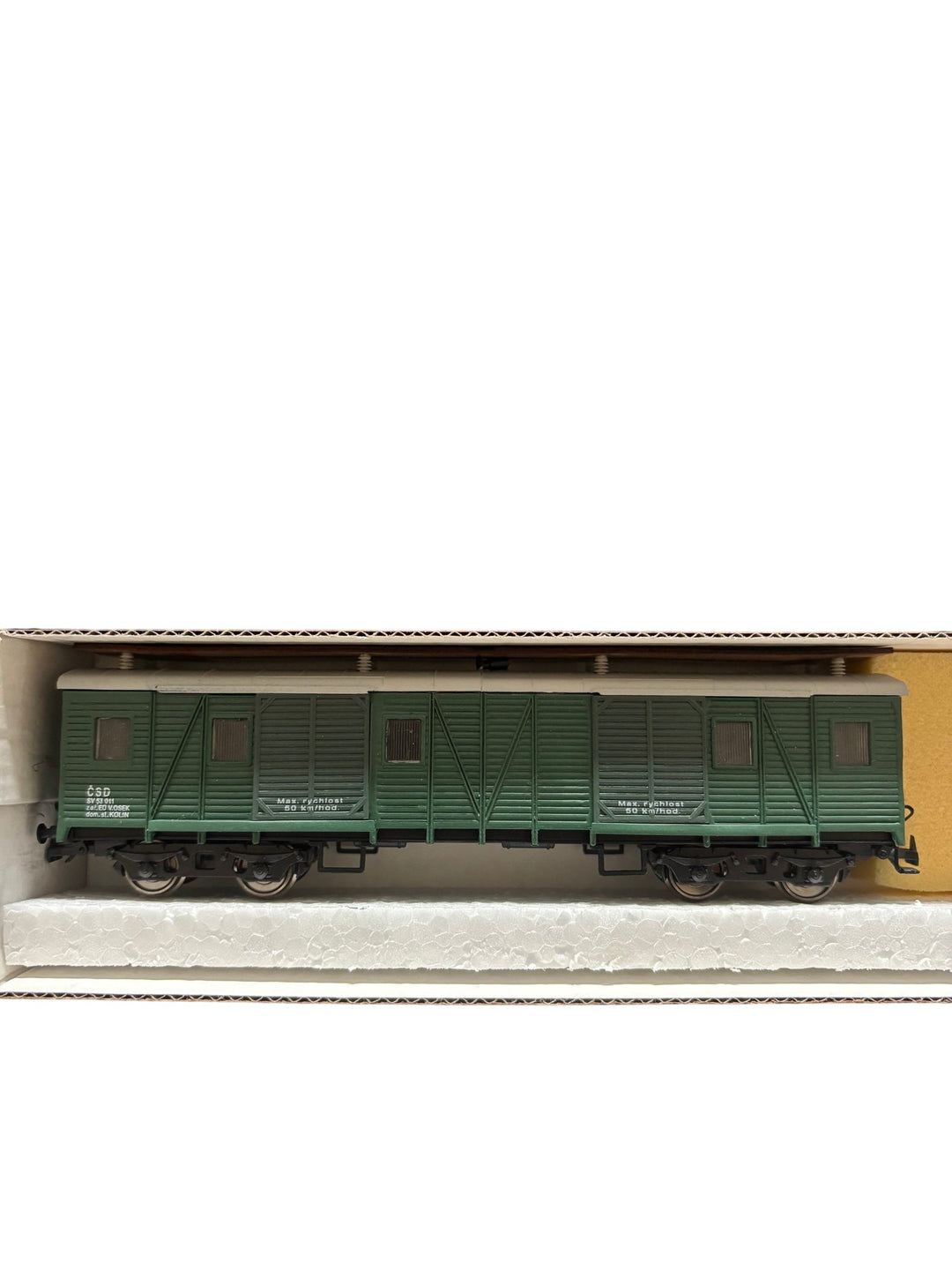 Model Train Boxcar Green BDDP - Think Vintage ltd