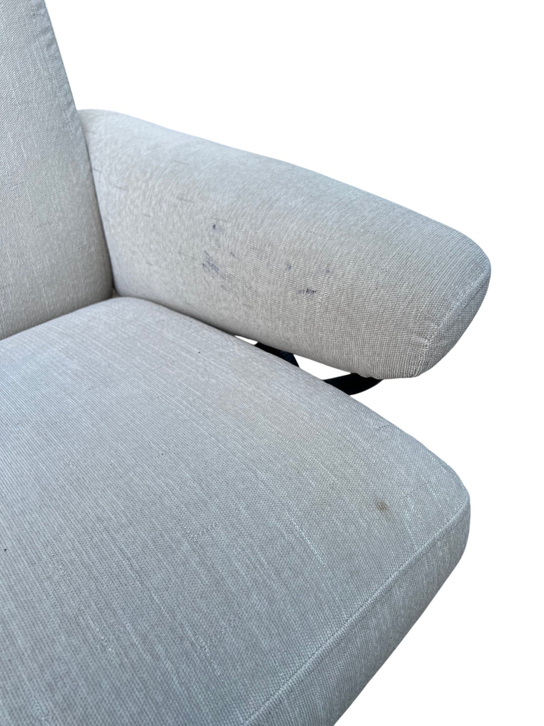 Modern Ekornes Swivel Chair with Foot Stool - Think Vintage