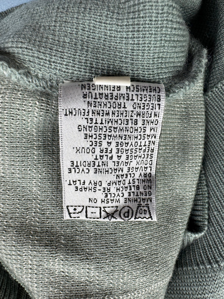 Modern Green Long Sleeve Wool Acrylic Sweater - M - Think Vintage Online Ltd