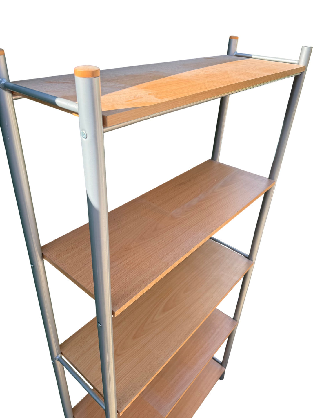 Modern Wooden and Metal Bookcase - Think Vintage