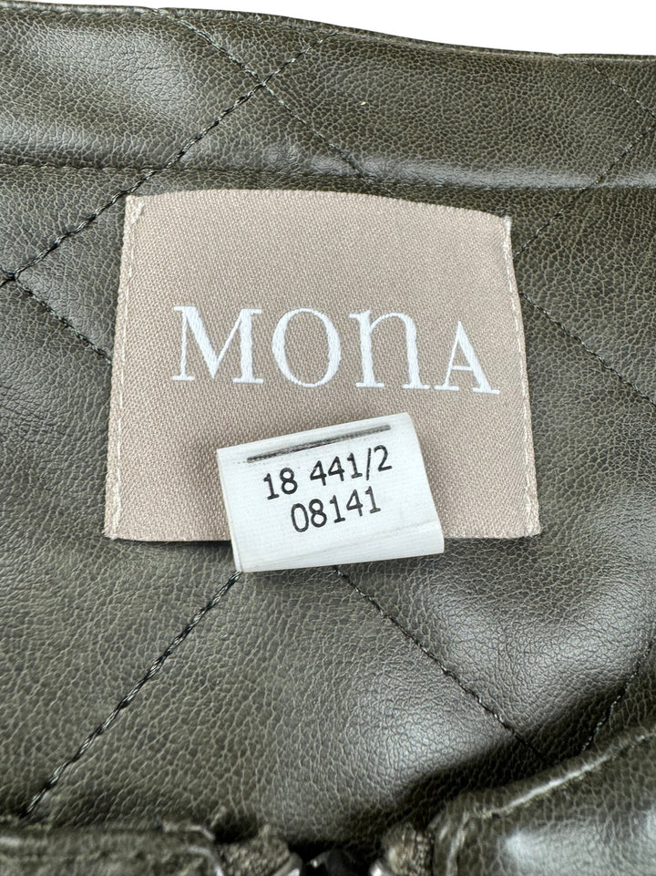 Mona Quilted Faux Leather Jacket - M - Think Vintage ltd