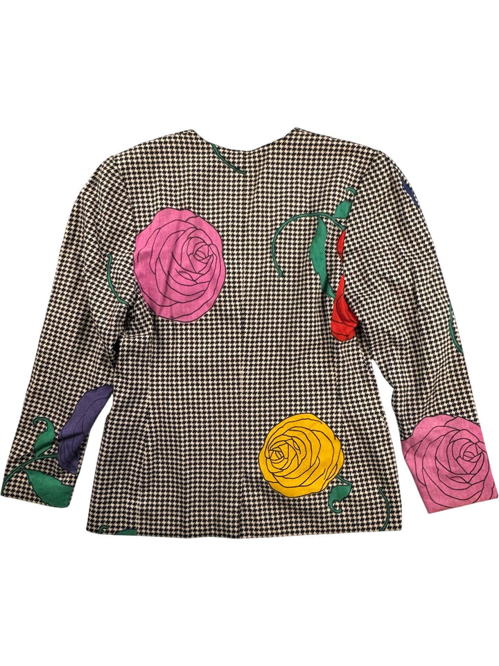 Mondi Floral Houndstooth Blazer - S - Think Vintage ltd