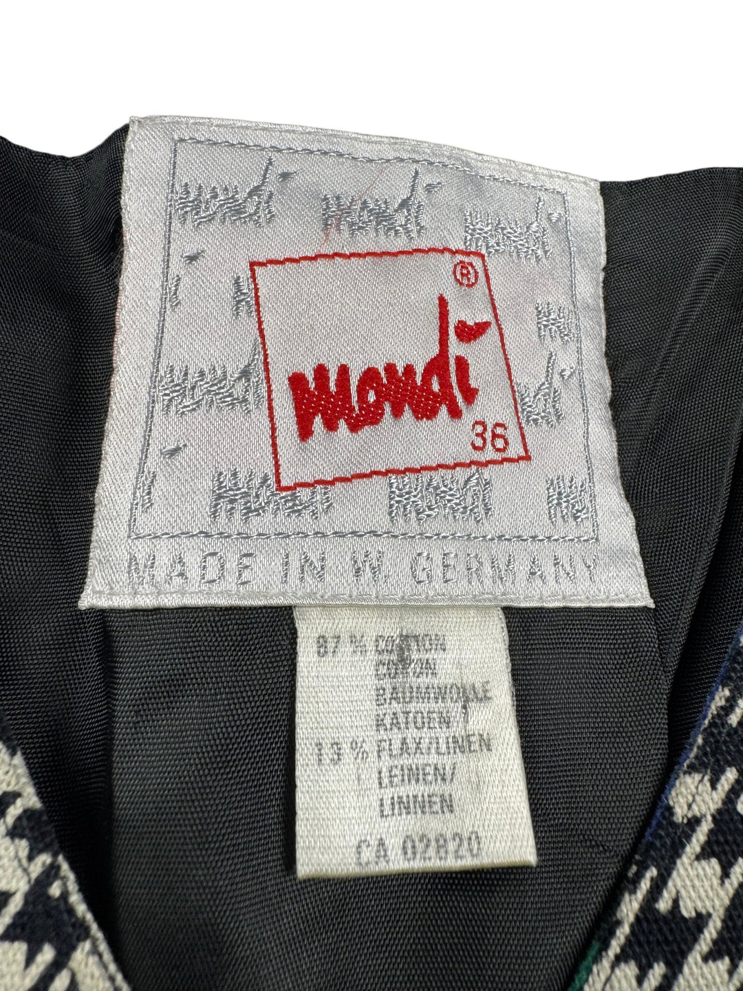 Mondi Floral Houndstooth Blazer - S - Think Vintage ltd