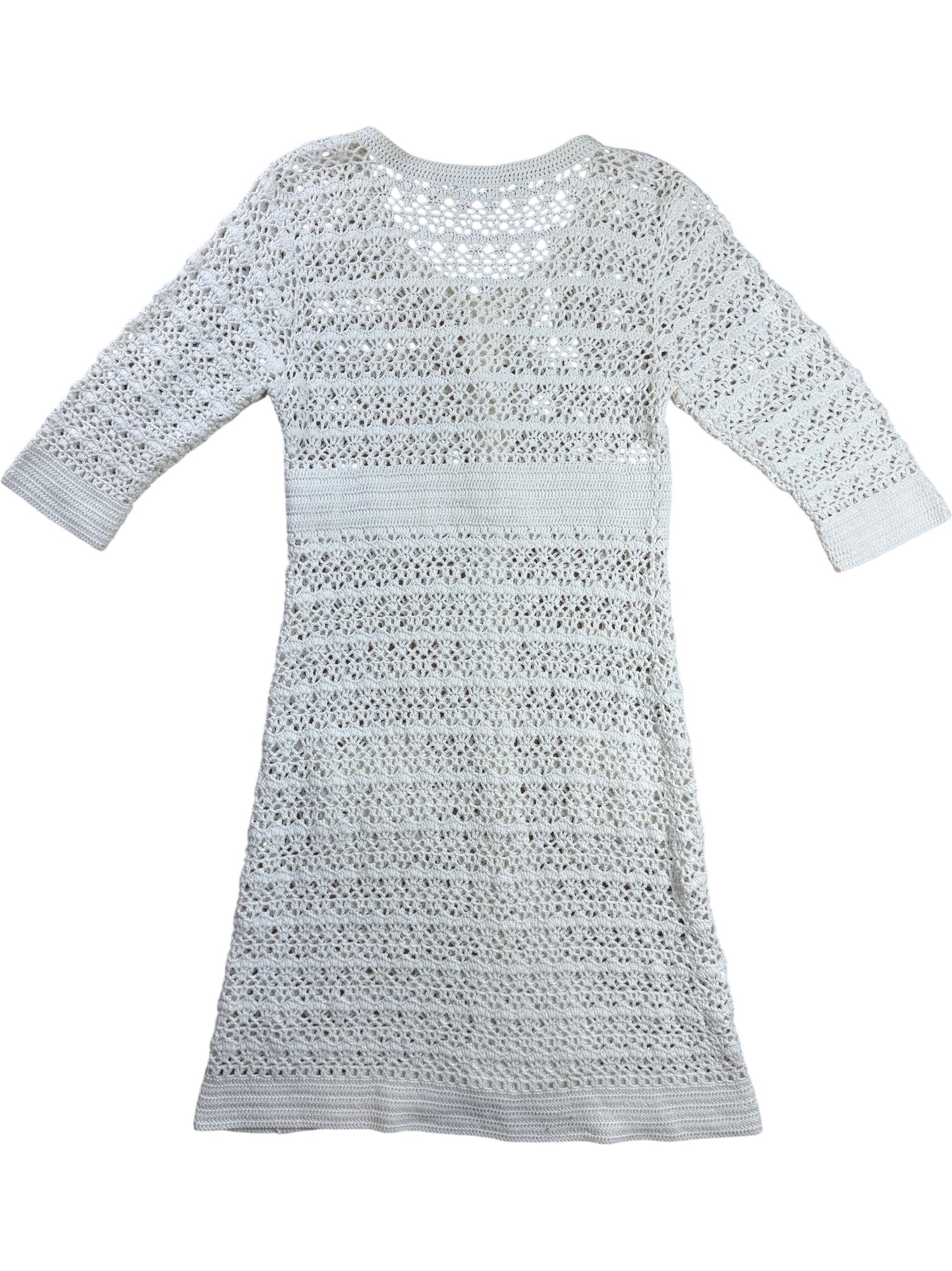 monsoon crochet dress Button-Up Size:L / 12 it’s the perfect resort BARDOT HOLIDAY DRESS Black Vintage Afghan style