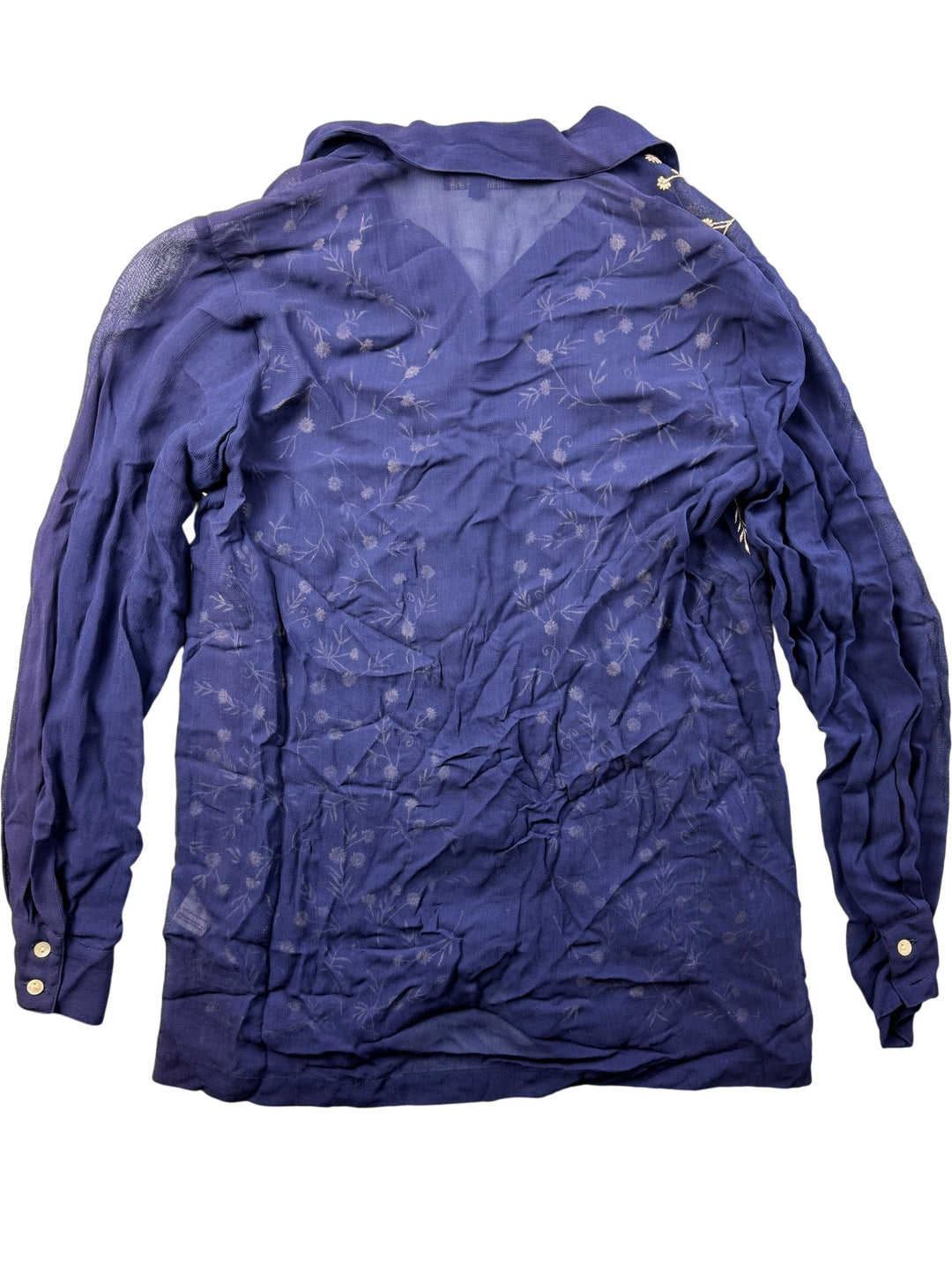 Monsoon Embroidered Long Sleeved Blouse - M - Think Vintage ltd