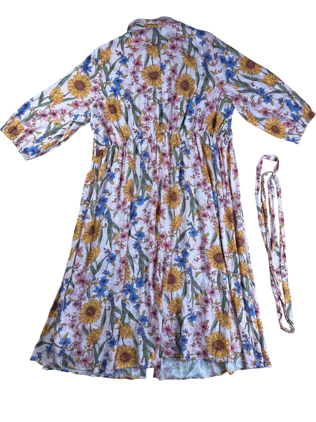 Monsoon Floral Linen Viscose Dress - XL