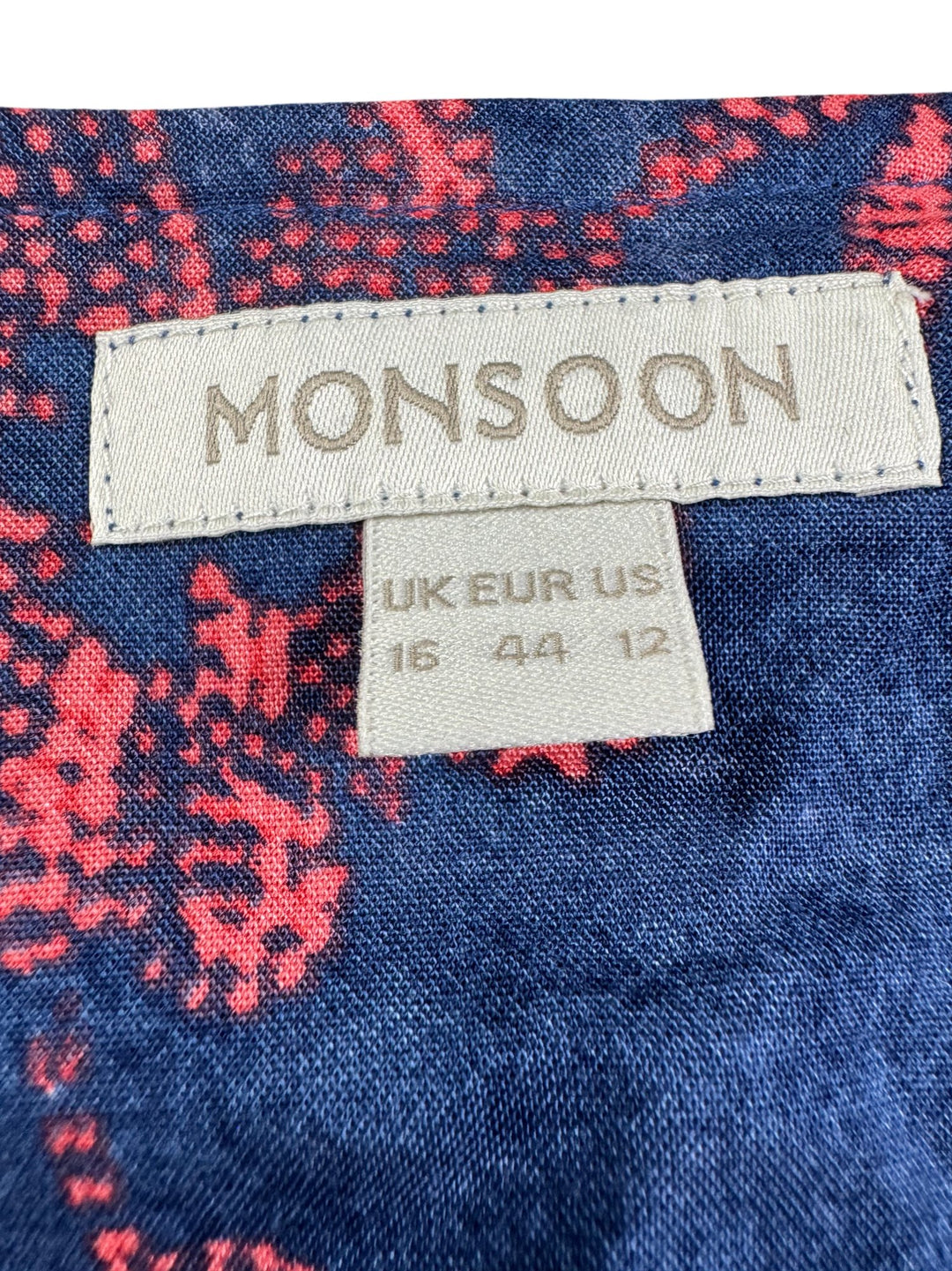 Monsoon Floral Patchwork Viscose Dress - L