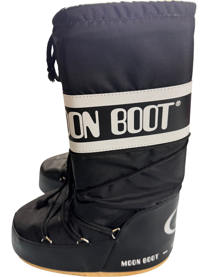 Moon Boot Nylon Black Boots - Think Vintage ltd