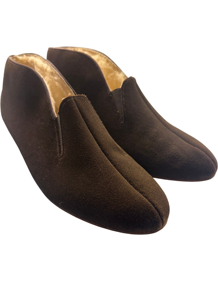 Morlands Sheepskin Brown Slippers with box - Think Vintage Online Ltd