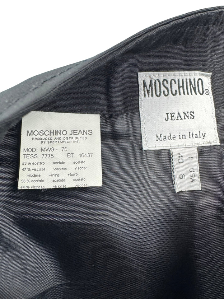 Moschino Black Skirt - W30 - Think Vintage ltd