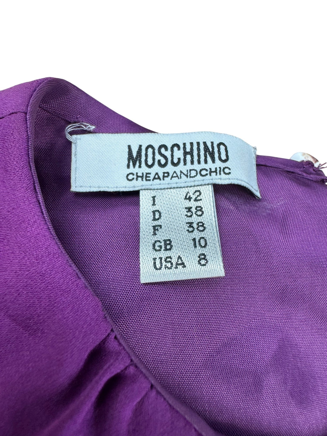 Moschino Purple Sleeveless Dress - S - Think Vintage ltd