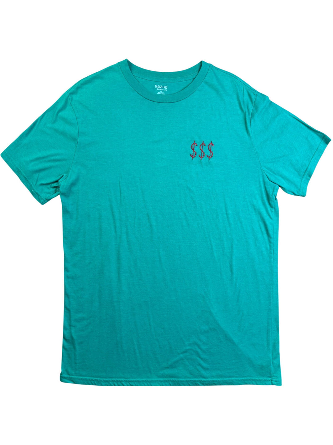 Mossimo Green T-Shirt with $$$ Print - M