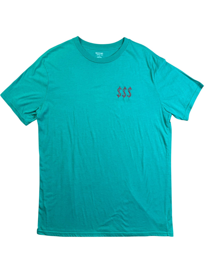 Mossimo Green T-Shirt with $$$ Print - M