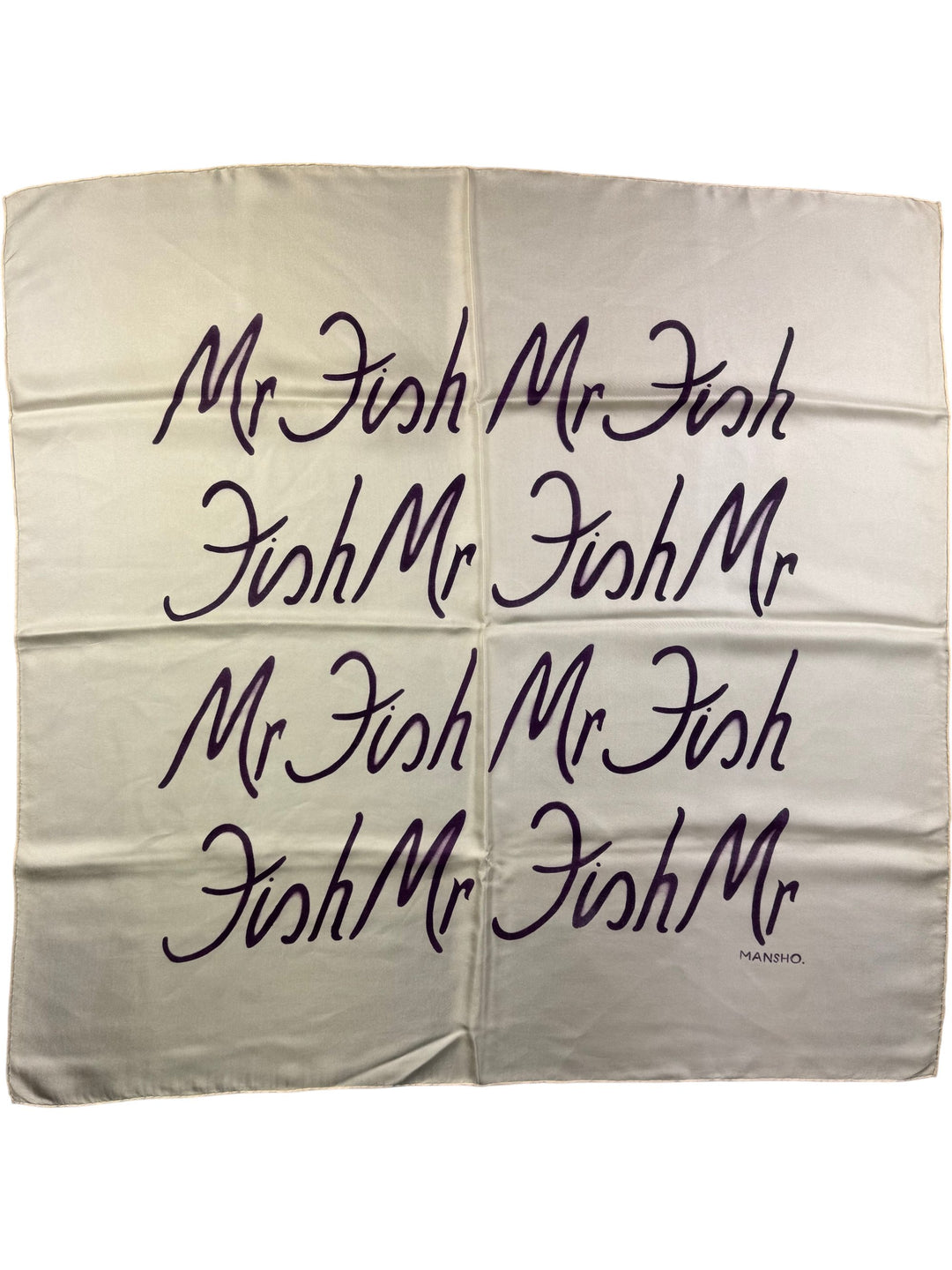 Mr Fish X Mansho Silk Scarf (PURPLE) - Think Vintage Online Ltd