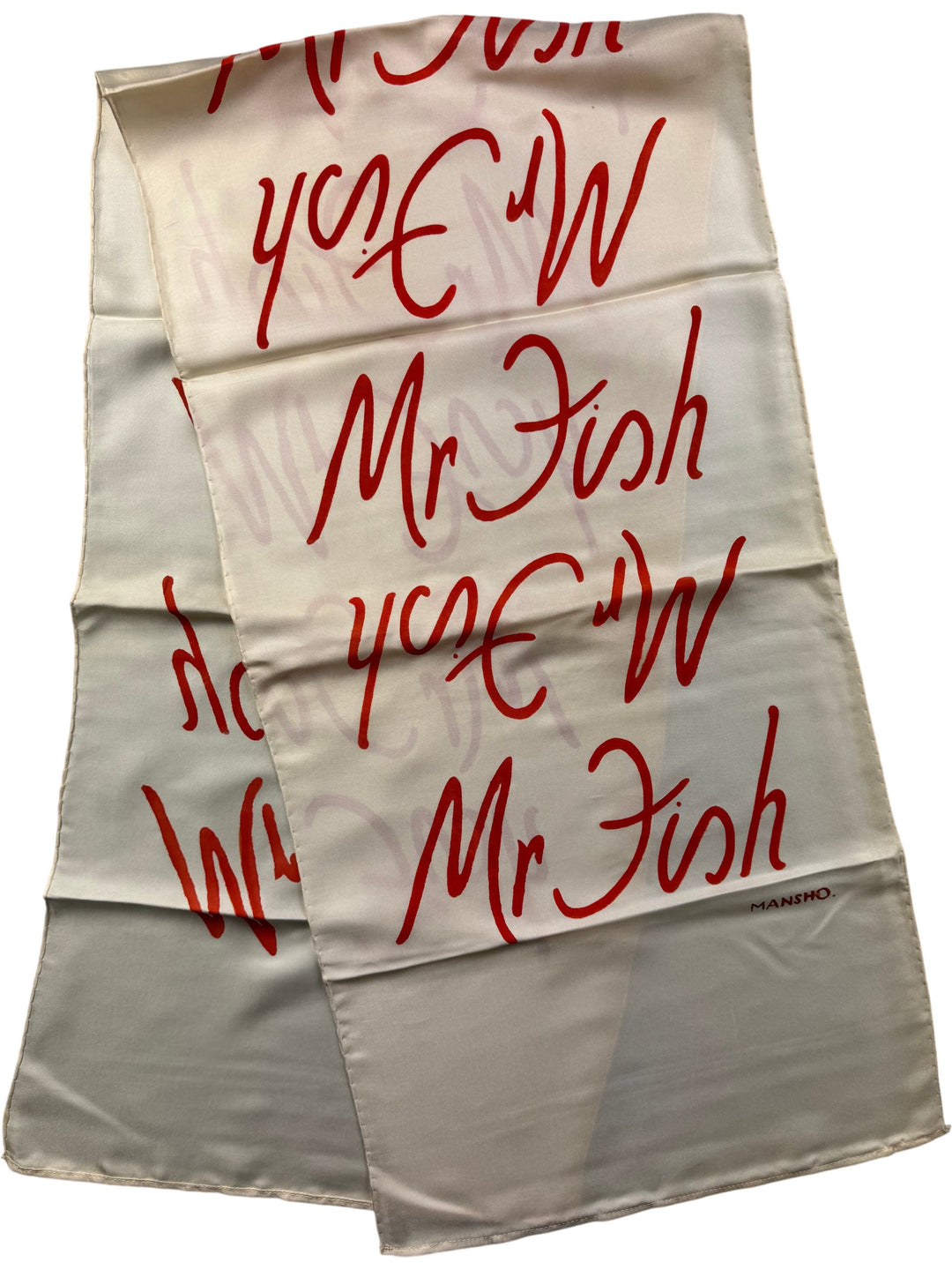 Mr Fish X Mansho Silk Scarf (RED) - Think Vintage