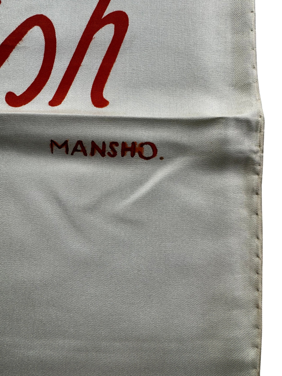 Mr Fish X Mansho Silk Scarf (RED) - Think Vintage