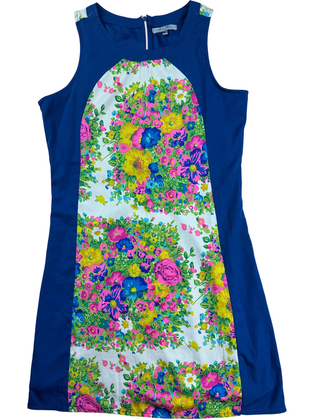 Mudo Floral Multicolour Sleeveless Dress - S - Think Vintage ltd