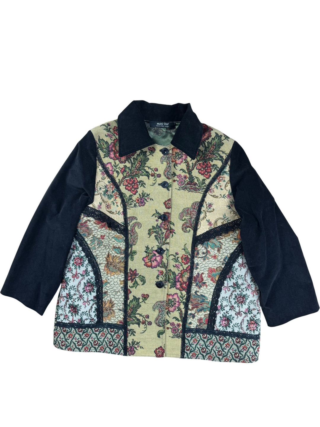 Multi-Patterned Tapestry Jacket - M - Think Vintage ltd