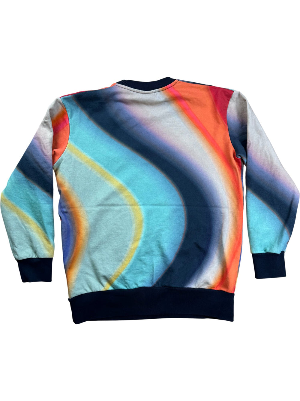 Multicolor Abstract Patterned Sweatshirt - M - Think Vintage ltd