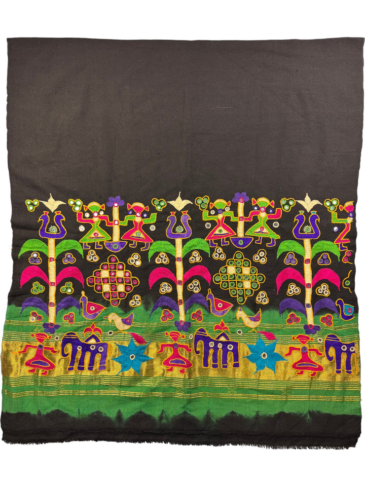 Multicolor Embroidered Textile Fabric