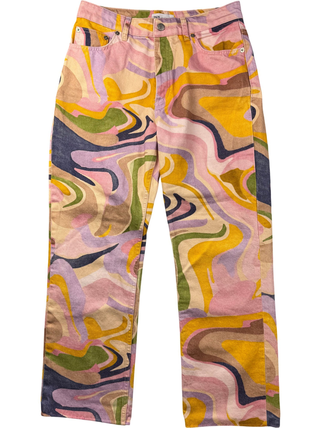 Multicolor Patterned Trousers - W31 - Think Vintage ltd
