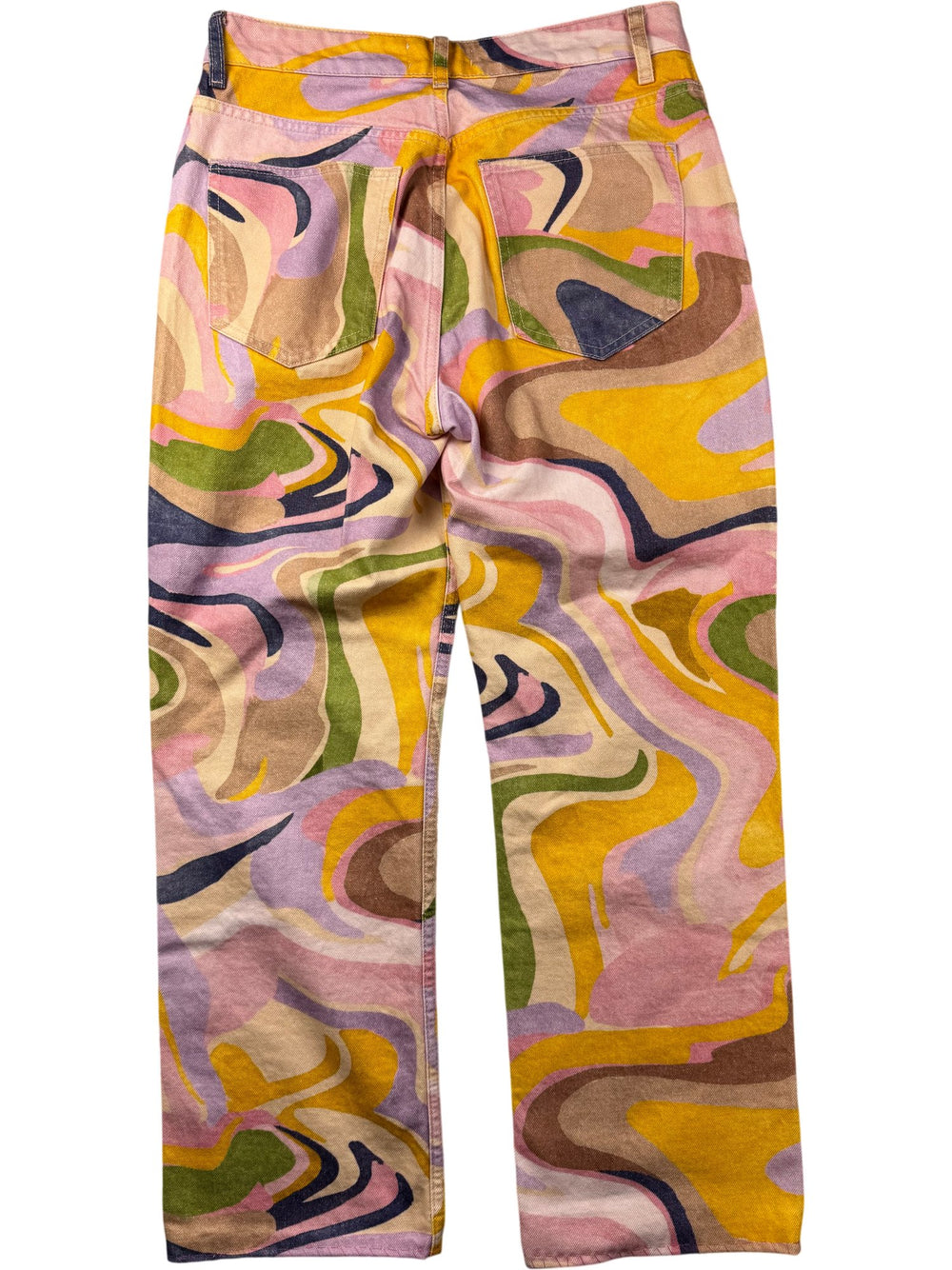 Multicolor Patterned Trousers - W31 - Think Vintage ltd