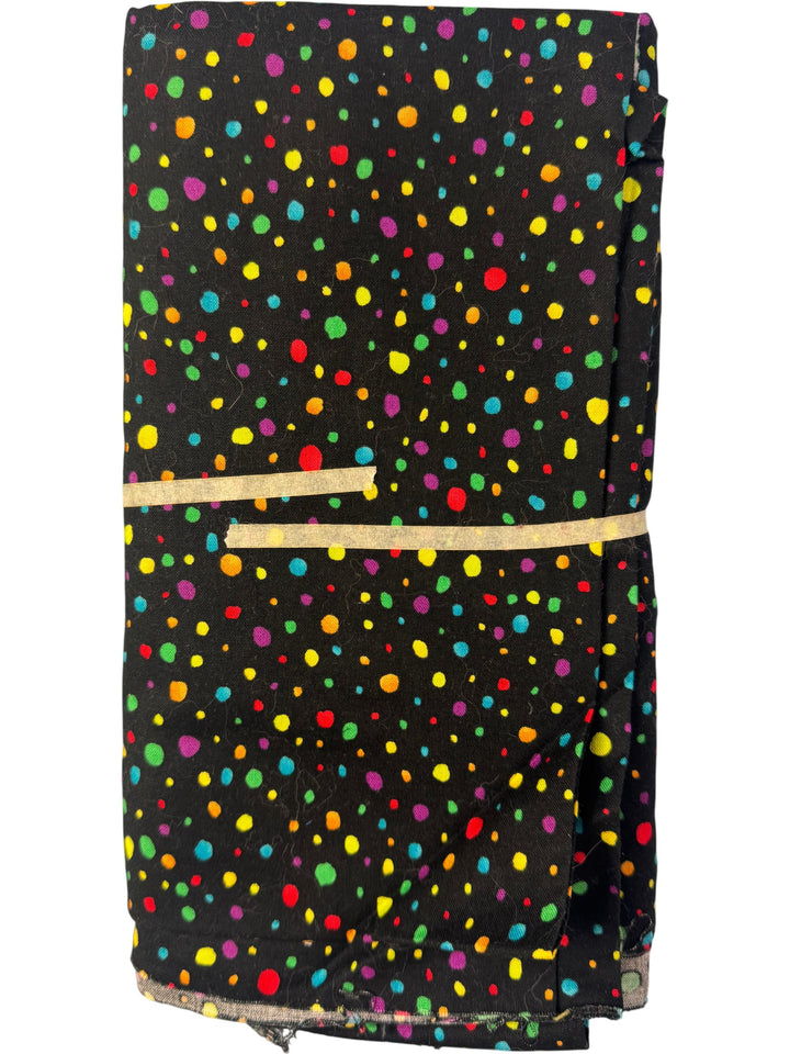 Multicoloured Polka Dot Fabric - 2m - Think Vintage ltd
