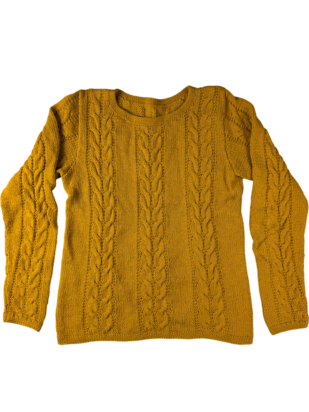 Mustard Cable Knit Dress Set - Think Vintage