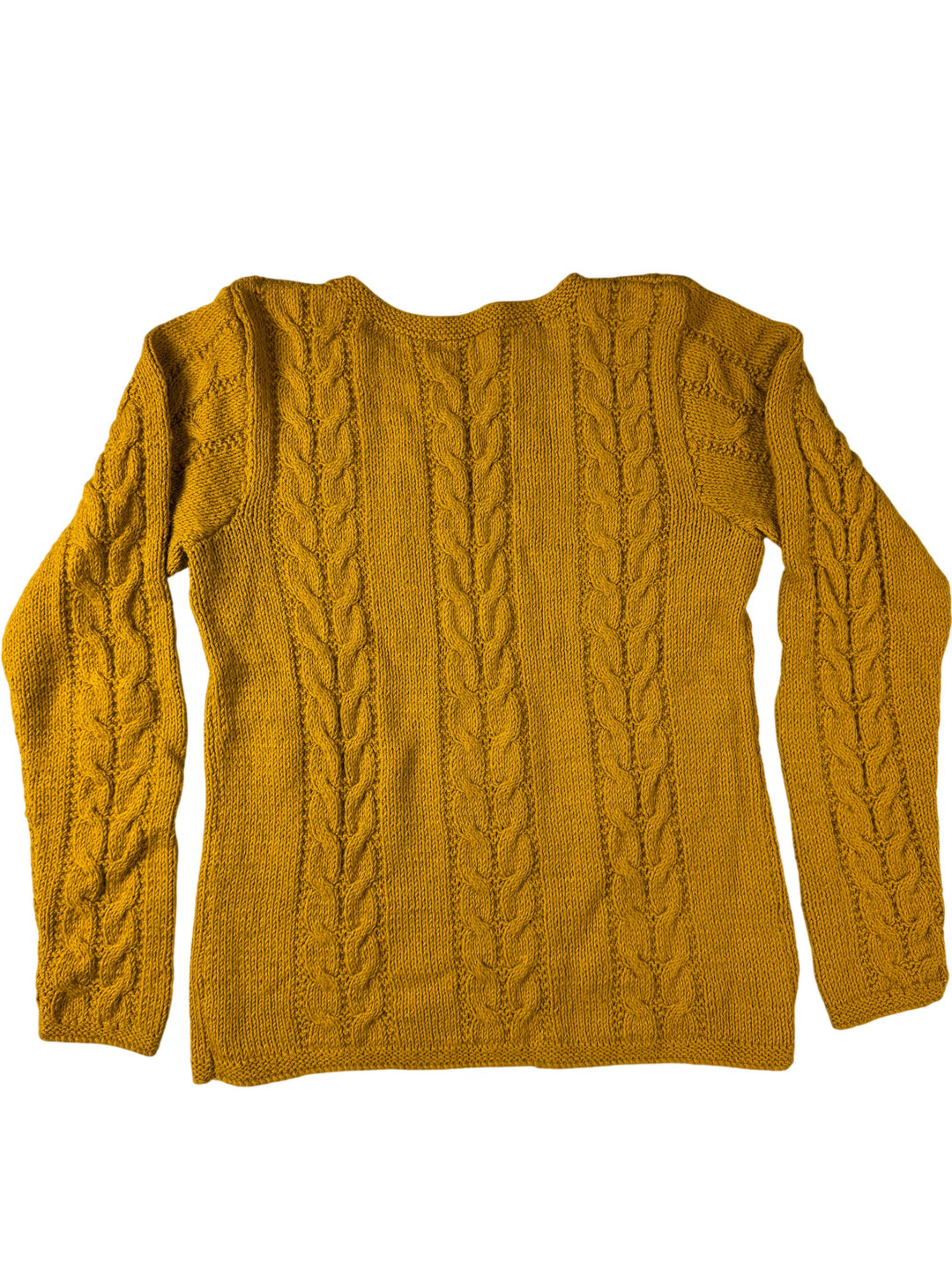 Mustard Cable Knit Dress Set - Think Vintage ltd