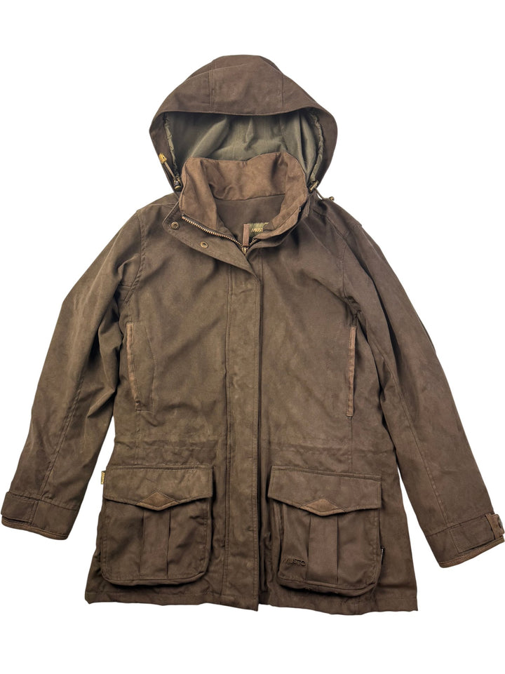 Musto Brown Hooded Jacket - L - Think Vintage ltd
