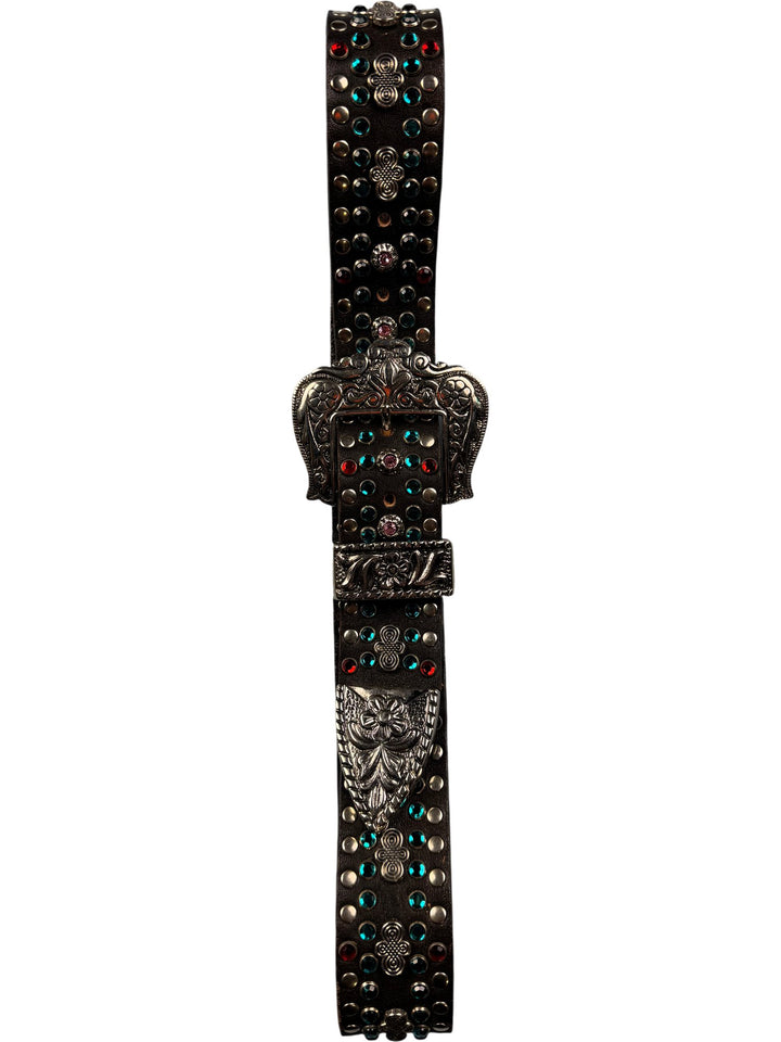 Nanni Italian Embellished Belt - Think Vintage ltd