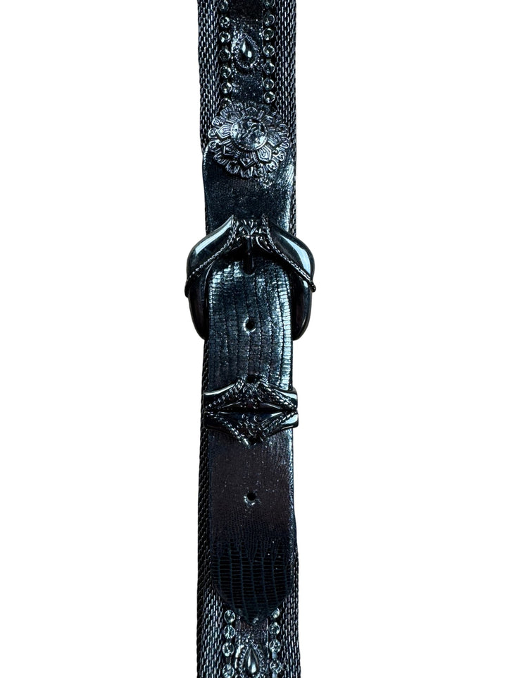 Nanni Leather Embellished Belt - Think Vintage ltd