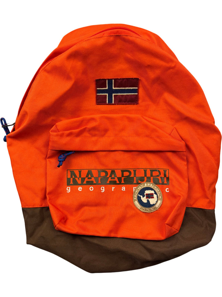 Napapijri Orange Backpack - Think Vintage ltd