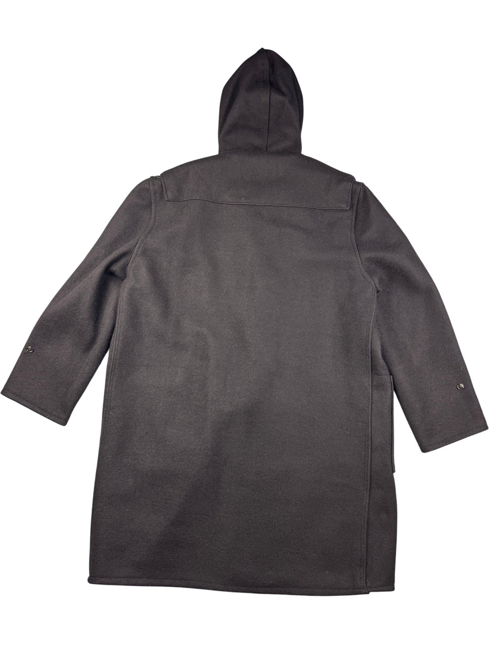 Navy Duffle Coat with Toggle Fastening - L - Think Vintage ltd